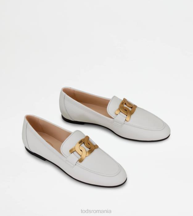 mocasini kate din piele femei Tod's 080D52 alb