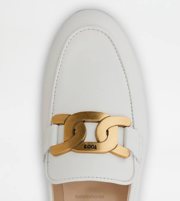 mocasini kate din piele femei Tod's 080D52 alb
