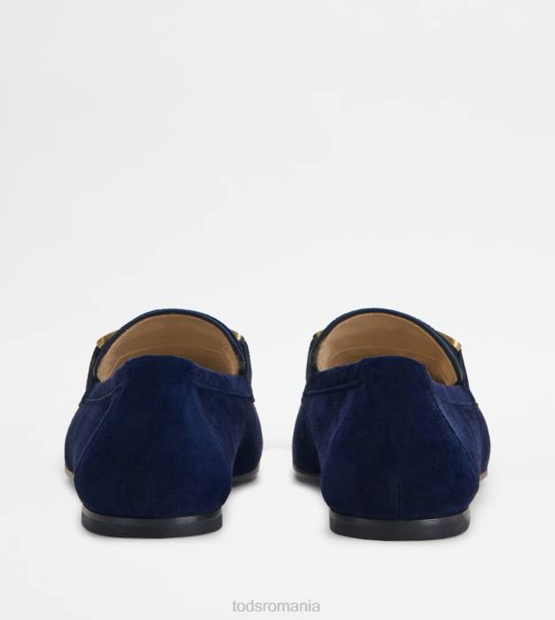 mocasini kate din piele intoarsa femei Tod's 080D41 albastru