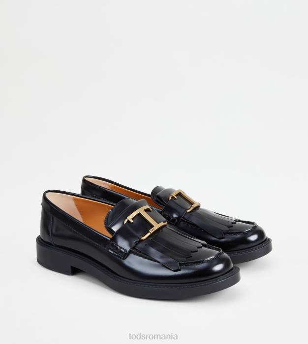 t mocasini atemporali din piele femei Tod's 080D22 negru
