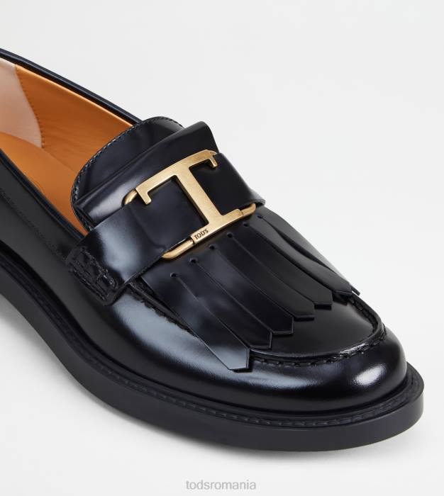 t mocasini atemporali din piele femei Tod's 080D22 negru