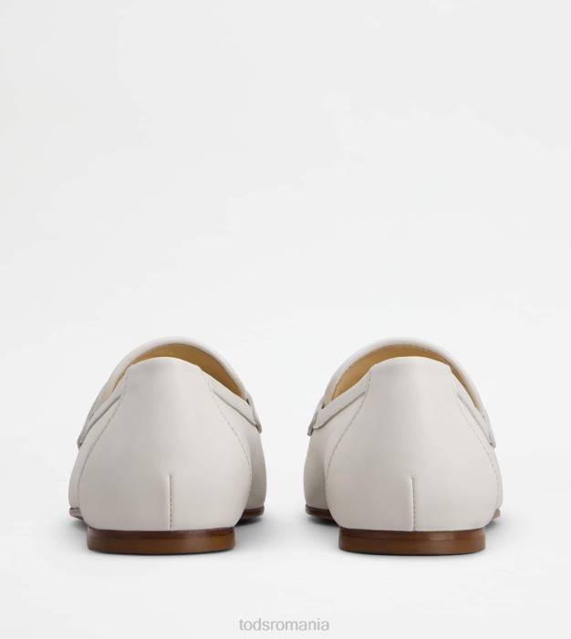 t mocasini atemporali din piele femei Tod's 080D59 alb