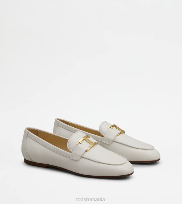 t mocasini atemporali din piele femei Tod's 080D59 alb