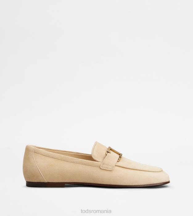 t mocasini atemporali din piele intoarsa femei Tod's 080D60 bej