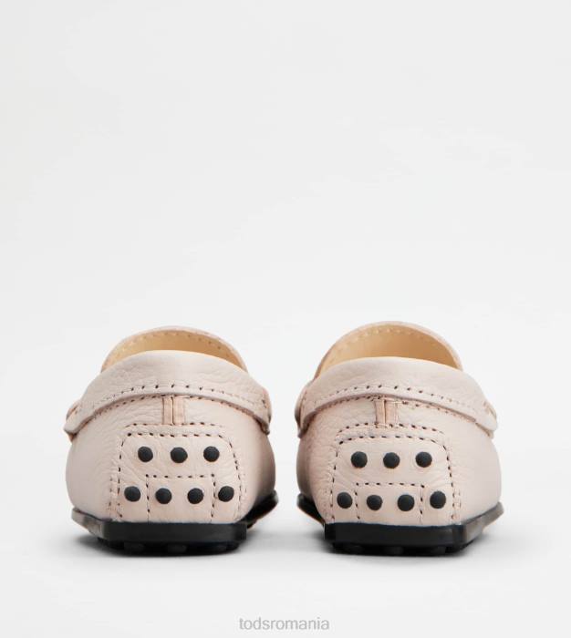 pantofi de conducere gommino junior city din piele femei Tod's 080D629 roz