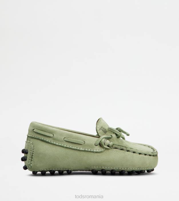 pantofi de șofer gommino pentru juniori din nubuc femei Tod's 080D630 verde