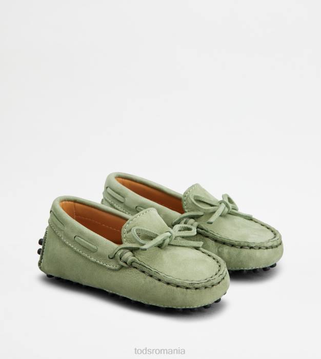 pantofi de șofer gommino pentru juniori din nubuc femei Tod's 080D630 verde