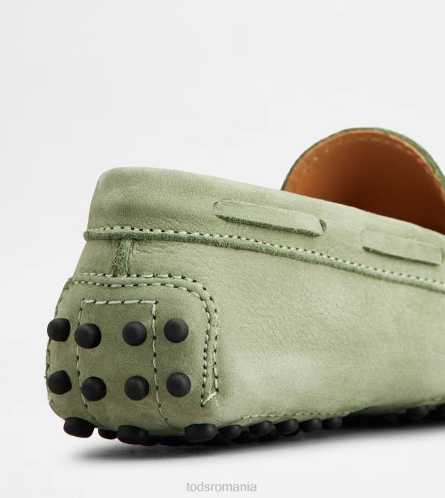 pantofi de șofer gommino pentru juniori din nubuc femei Tod's 080D636 verde