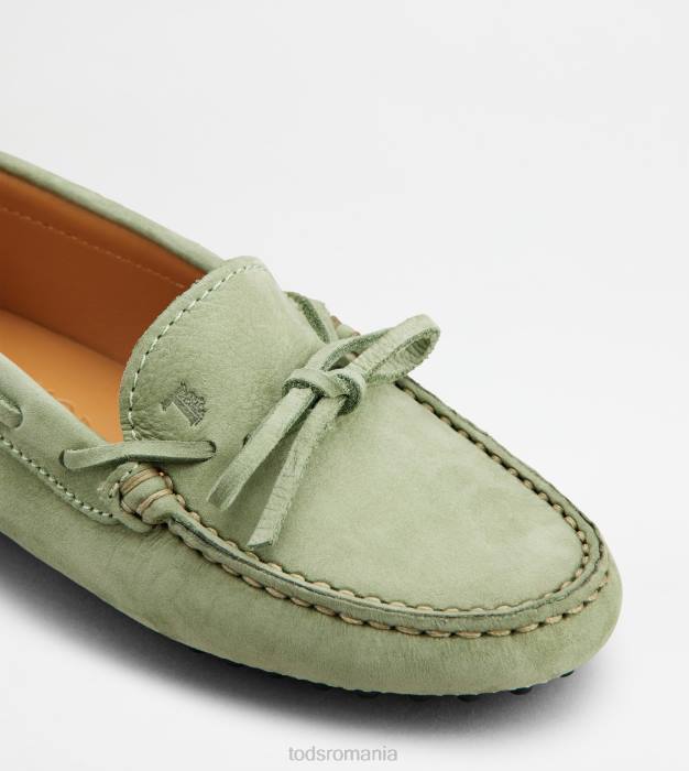 pantofi de șofer gommino pentru juniori din nubuc femei Tod's 080D636 verde