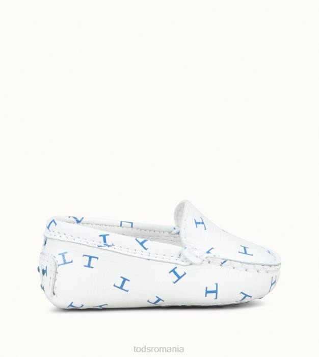 pantofi gommino din nubuc femei Tod's 080D626 alb