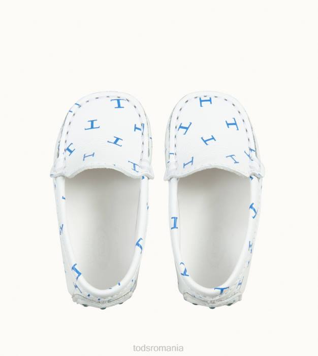 pantofi gommino din nubuc femei Tod's 080D626 alb