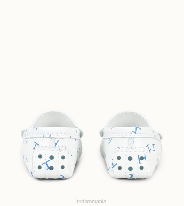 pantofi gommino din nubuc femei Tod's 080D626 alb