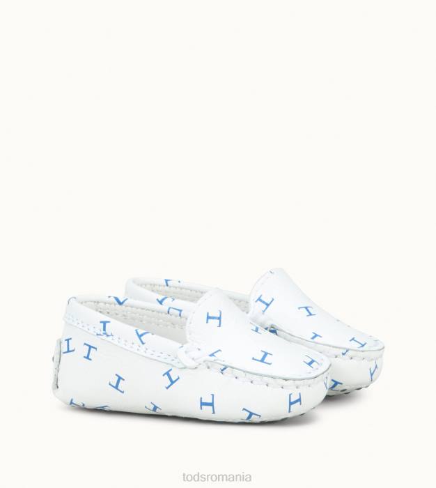 pantofi gommino din nubuc femei Tod's 080D626 alb