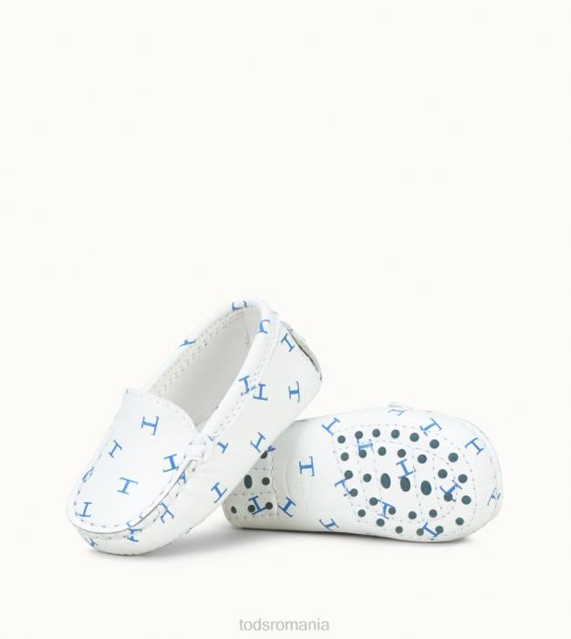 pantofi gommino din nubuc femei Tod's 080D626 alb