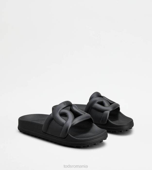alunecă în cauciuc femei Tod's 080D225 negru