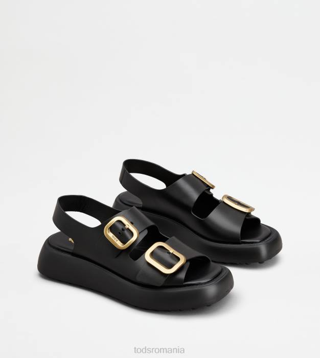 sandale din piele femei Tod's 080D207 negru