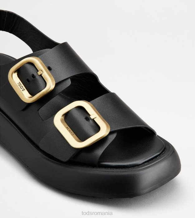sandale din piele femei Tod's 080D207 negru