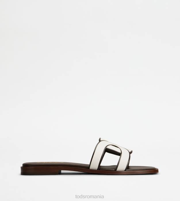 sandale din piele femei Tod's 080D215 alb