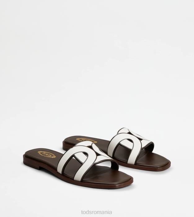 sandale din piele femei Tod's 080D215 alb