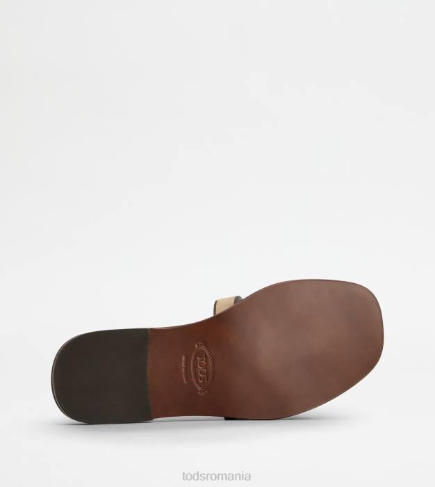 sandale din piele intoarsa femei Tod's 080D214 maro