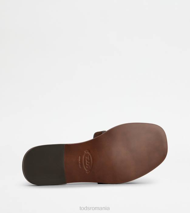 sandale din piele intoarsa femei Tod's 080D216 maro