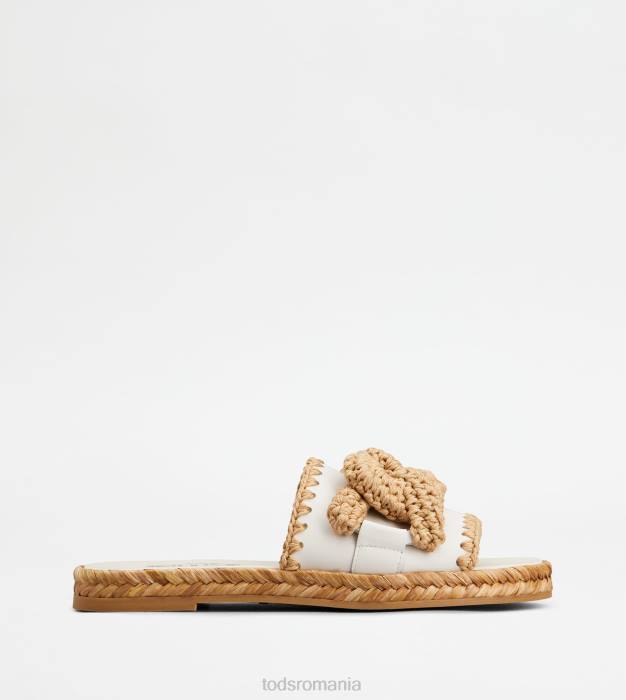 sandale kate din piele femei Tod's 080D196 alb
