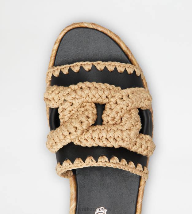 sandale kate din piele femei Tod's 080D197 negru