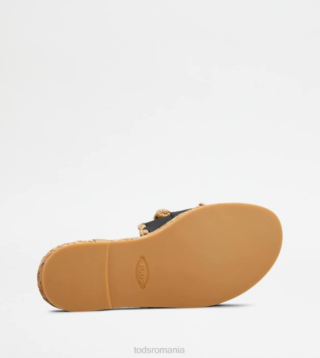 sandale kate din piele femei Tod's 080D197 negru