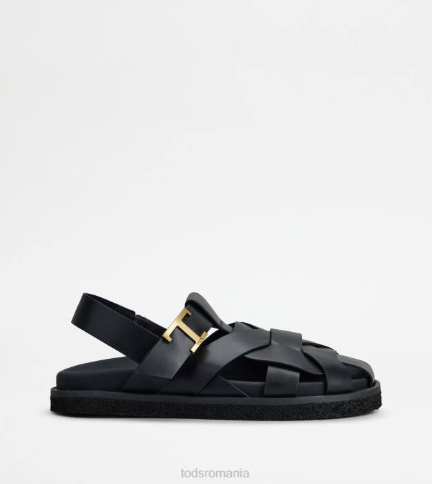 t sandale atemporale din piele femei Tod's 080D209 negru