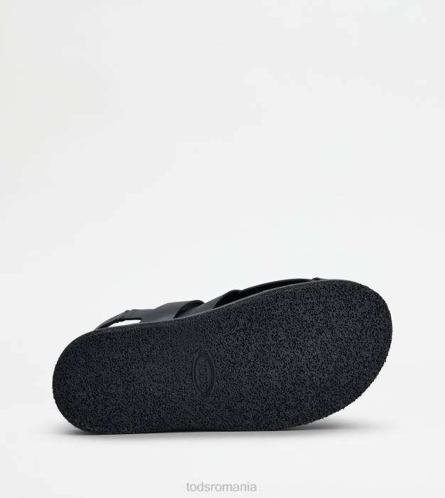 t sandale atemporale din piele femei Tod's 080D209 negru