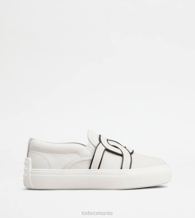 papuci Kate din piele femei Tod's 080D149 alb