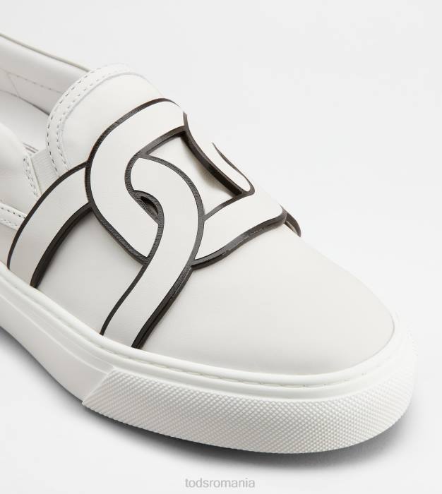 papuci Kate din piele femei Tod's 080D149 alb