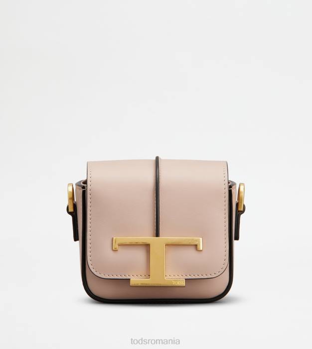 t geantă crossbody atemporală din piele micro femei Tod's 080D450 roz