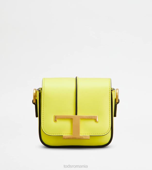 t geantă crossbody atemporală din piele micro femei Tod's 080D453 galben