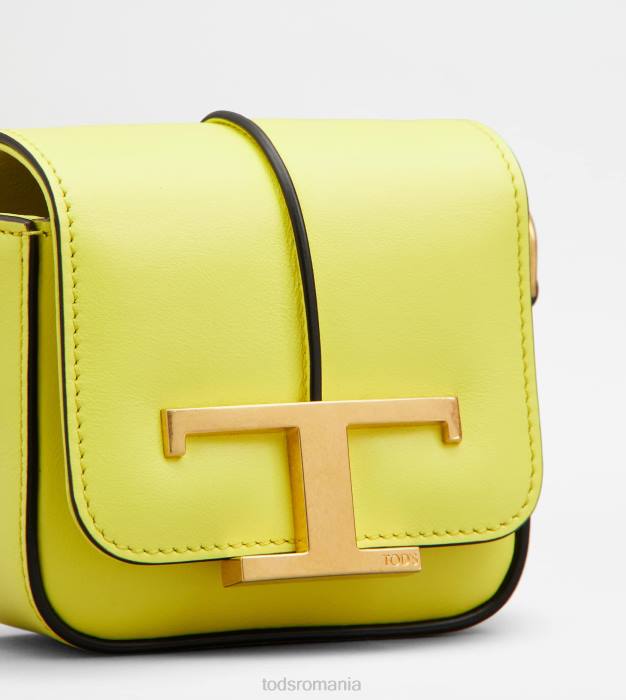 t geantă crossbody atemporală din piele micro femei Tod's 080D453 galben