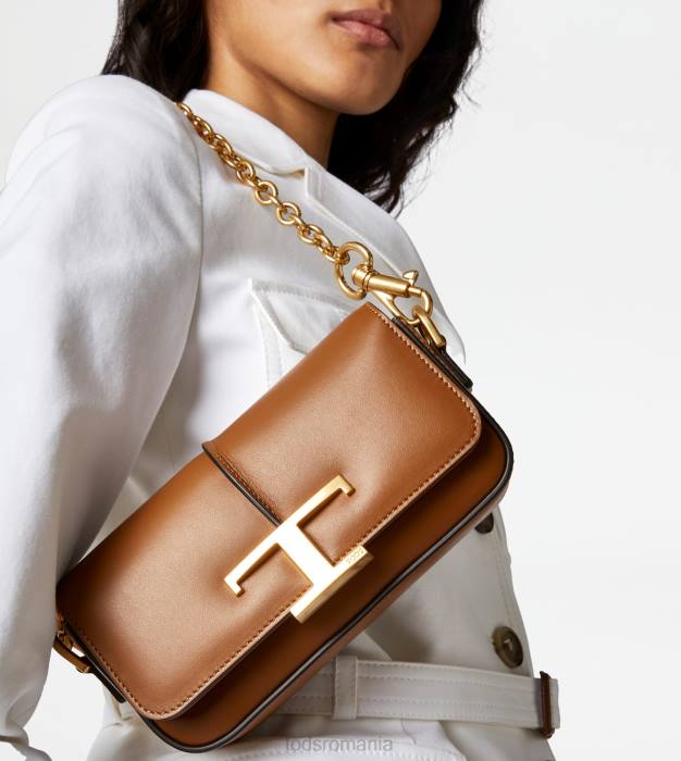 t geantă crossbody atemporală din piele mini femei Tod's 080D444 maro