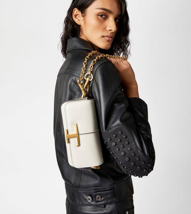 t geantă crossbody atemporală din piele mini femei Tod's 080D445 alb