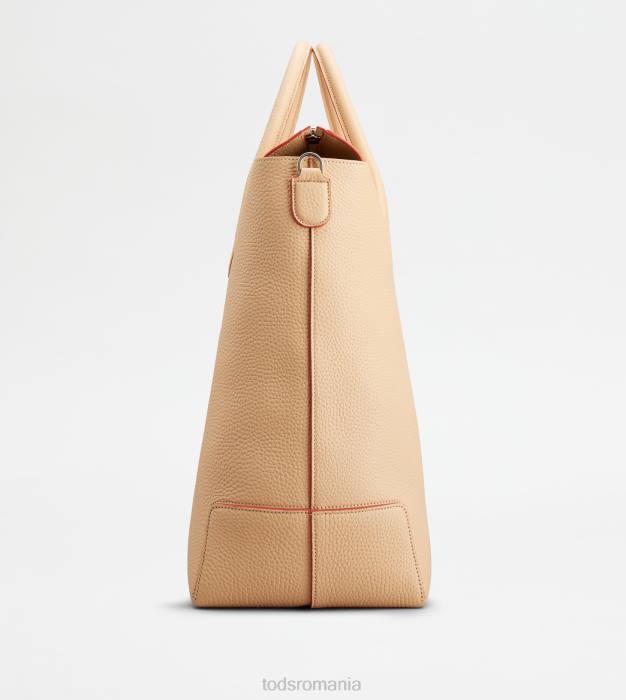 di bag geanta de voiaj din piele femei Tod's 080D258 bej