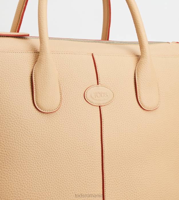 di bag geanta de voiaj din piele femei Tod's 080D258 bej