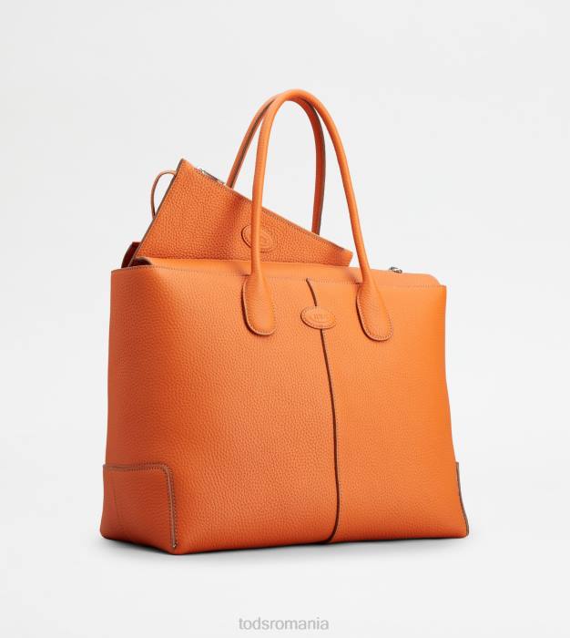 di geanta din piele mare femei Tod's 080D325 portocale