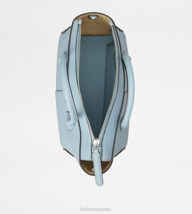 di geanta din piele mic femei Tod's 080D274 albastru deschis