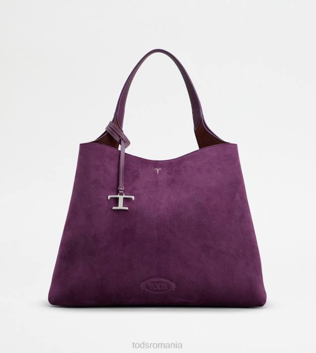 geanta din piele intoarsa medie femei Tod's 080D319 violet