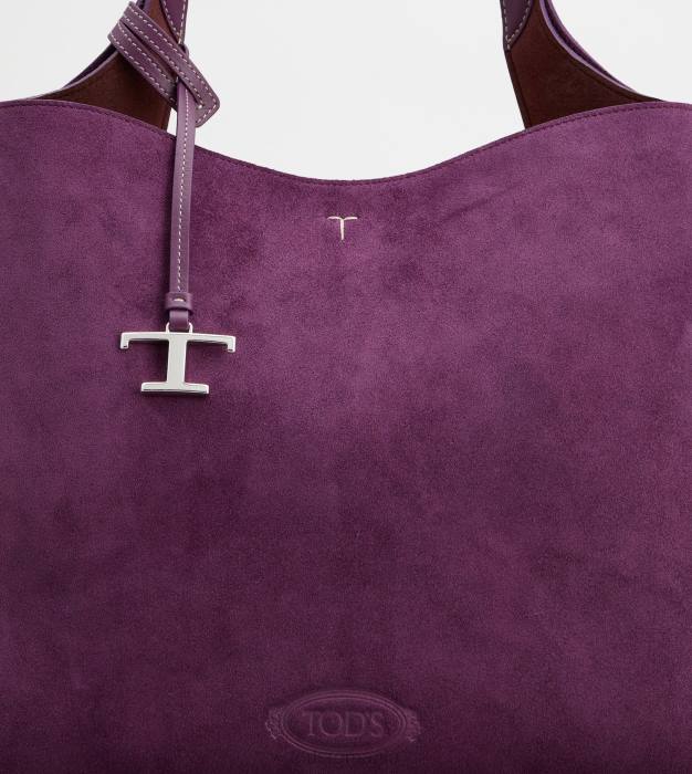geanta din piele intoarsa medie femei Tod's 080D319 violet
