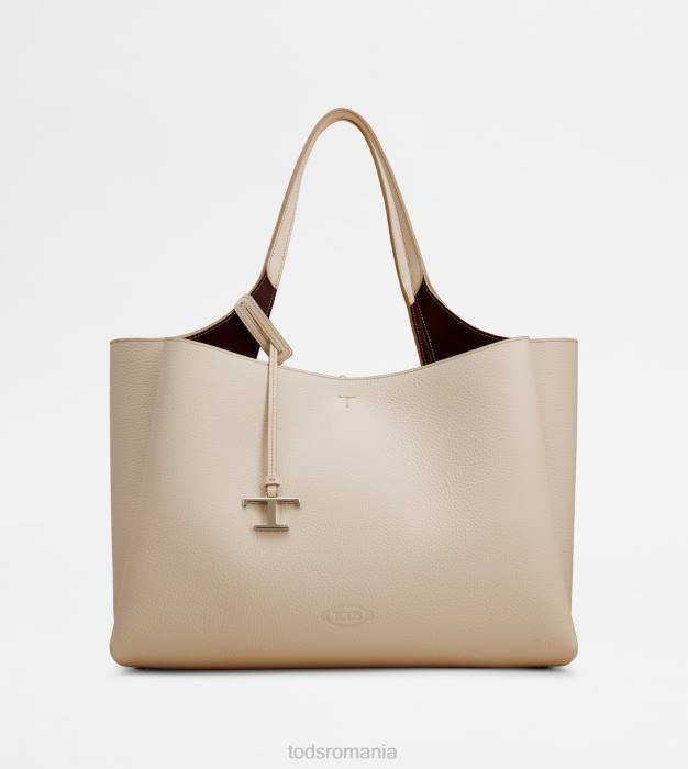 geanta din piele medie femei Tod's 080D295 bej
