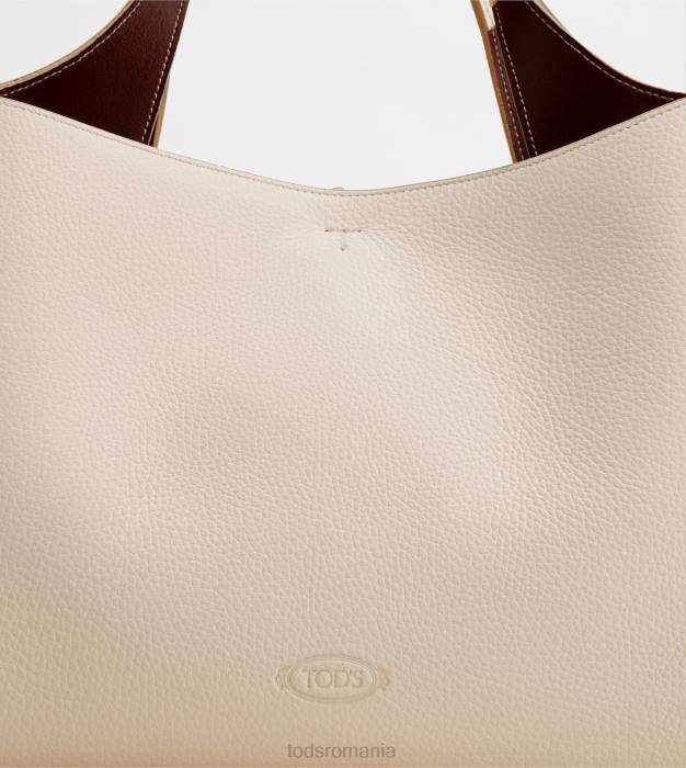 geanta din piele medie femei Tod's 080D295 bej