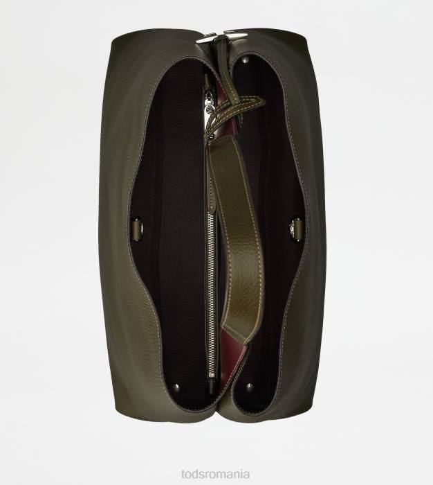 geanta din piele medie femei Tod's 080D316 verde