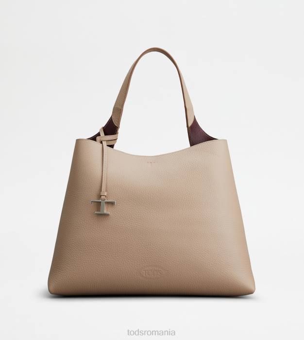 geanta din piele medie femei Tod's 080D317 bej