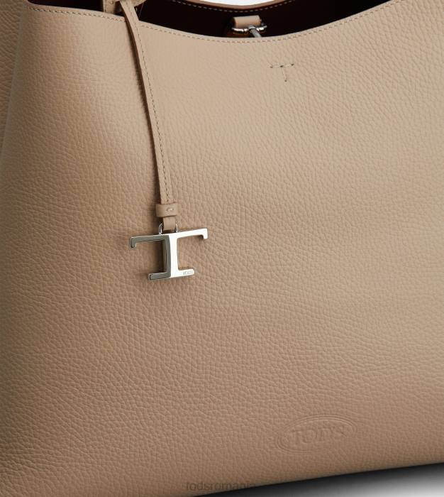 geanta din piele medie femei Tod's 080D317 bej