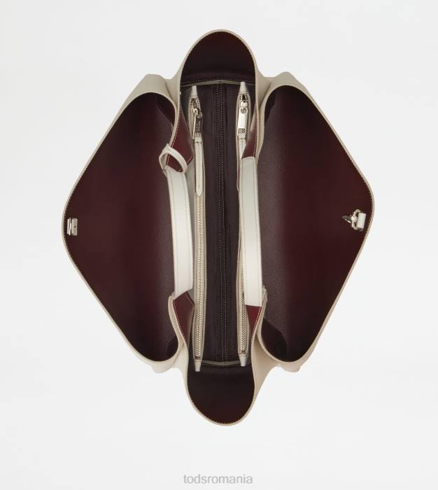 geanta din piele medie femei Tod's 080D320 alb