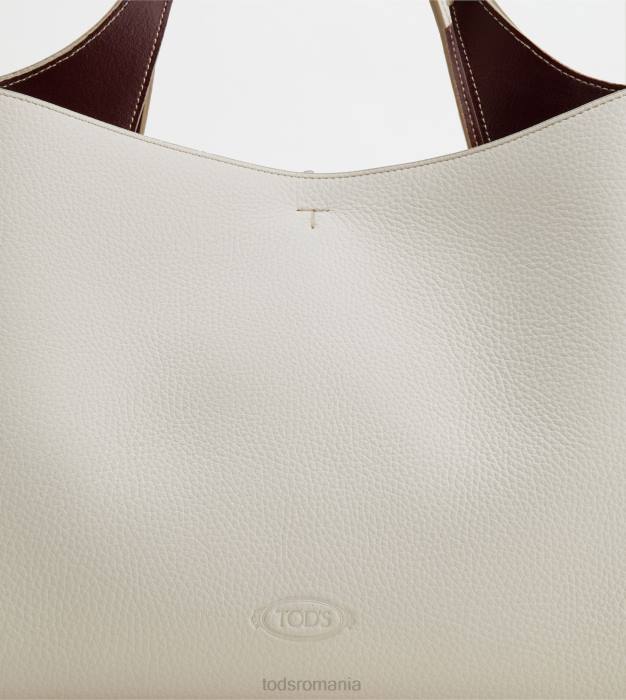 geanta din piele medie femei Tod's 080D320 alb